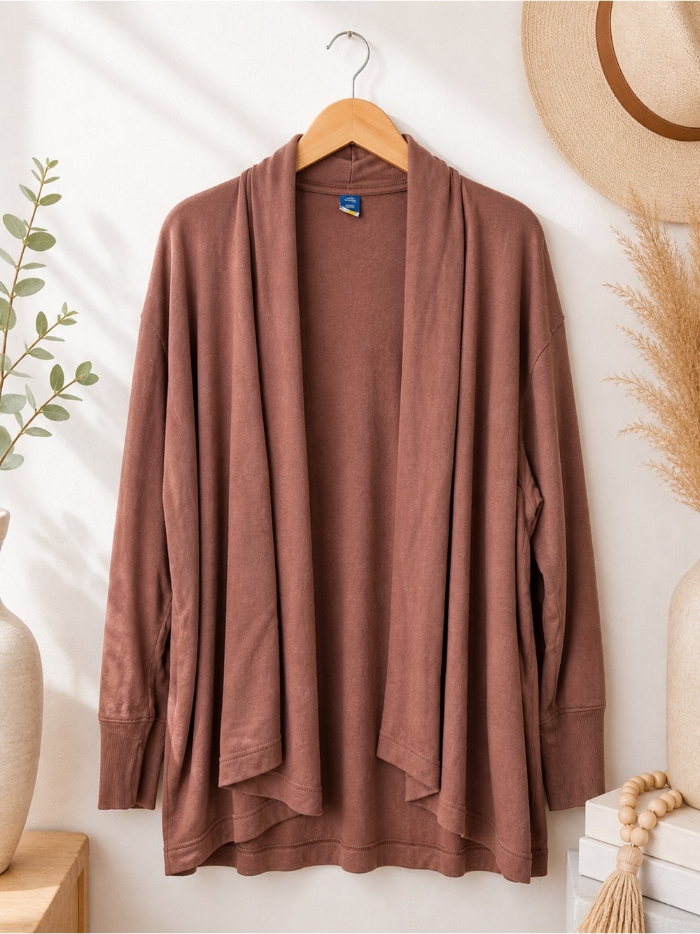 Old Navy Open-Front Cardigan Sweater in Warm Brown - Picture 1 of 6